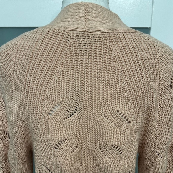 Express Pointelle Belted Cardigan Blush Pink Size Small NEW WITH TAGS Retail $88 - Picture 6 of 7